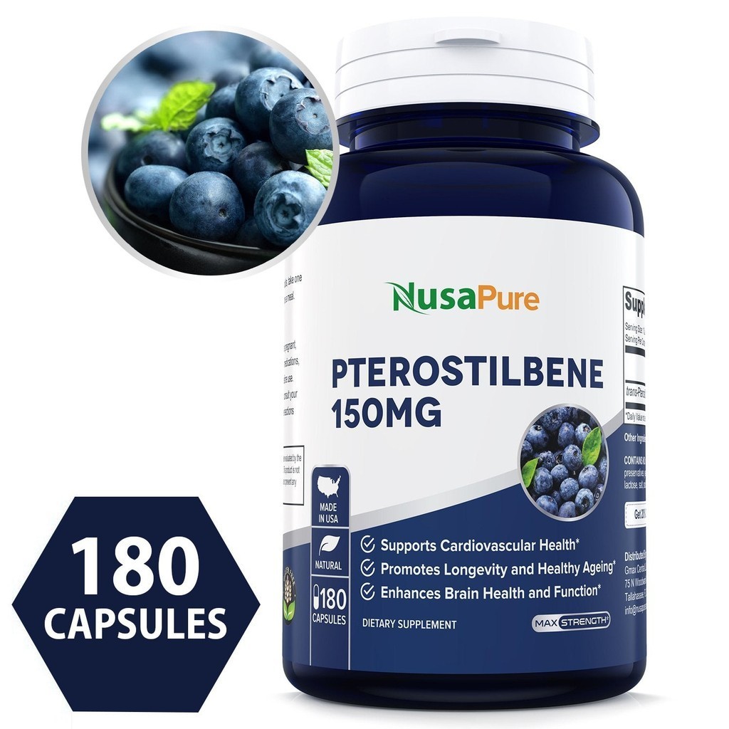 Jual Nusapure Pterostilbene 150mg 180 Caps Promotes Healthy Aging and ...