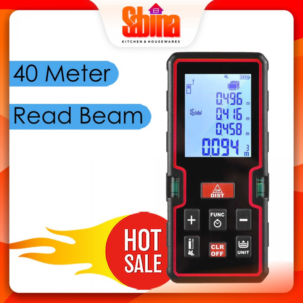 Jual Meteran Laser Pengukur Jarak Digital Electronic Accuracy Ruler 40M ...
