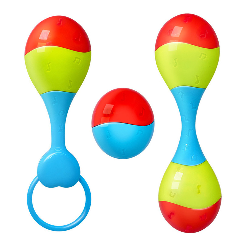 Jual 3pcs/set Montessori Baby Toy Musical Instrument Rattle Shaker Sand ...