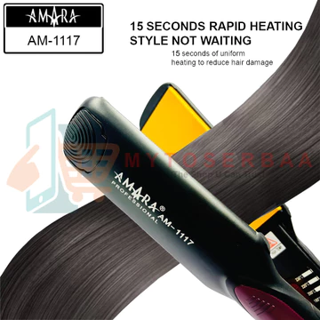 ( ) AMARA AM 1117 Ceramic Glide Plate Hair Straightener Catokan Rambut MY