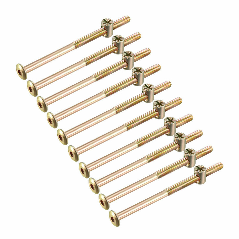 10x M6 X 100mm Socket Head Cap Screws – Flat Round Allen Bolts For Furniture (US Stock)