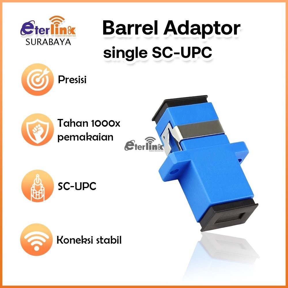 [Bisa Bayar Ditempat] [1 pcs] Adapter SC UPC Fiber Optik Sambungan Connector Single Mode