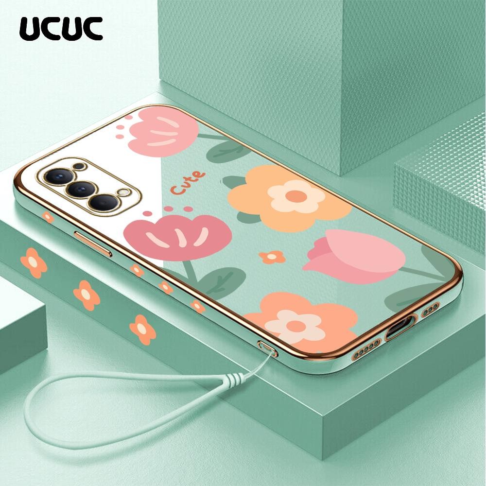 Jual Ucuc Oppo Reno Lanyard Gratis Untuk Casing Hp Softcase Kesing Cartoon Square Edge