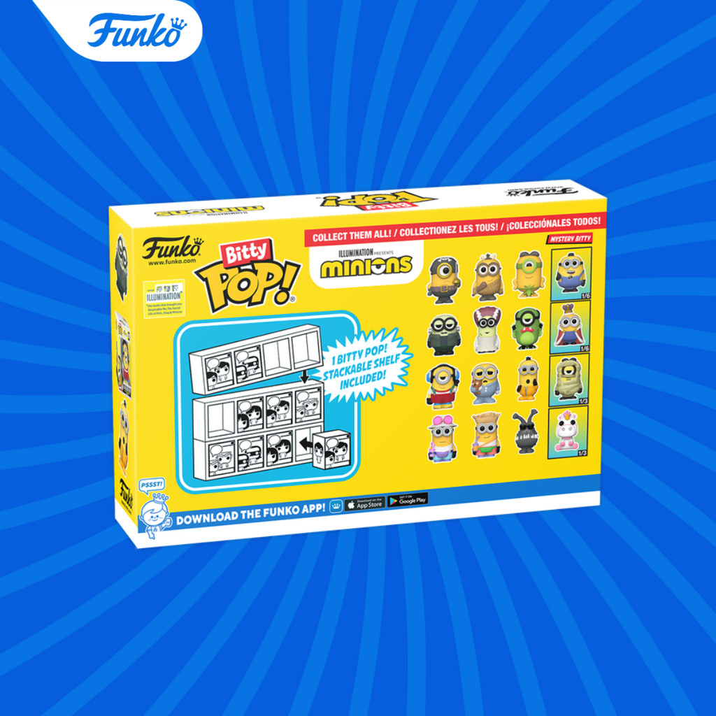 Funko Bitty Pop! Minions Set 4PK - Figure Misteriose 2.2cm, Cake Topper, Regalo Collezionabili