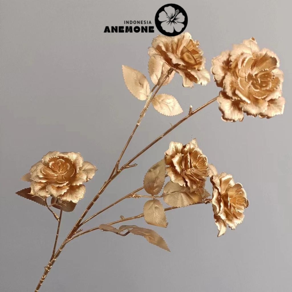 Jual ANEMONE Daun Gold Daun emas Artificial flower Leaf gold tanaman