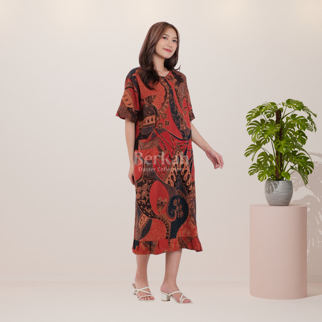 Daster Batik Rayon Busui Kancing Surya Teja 3