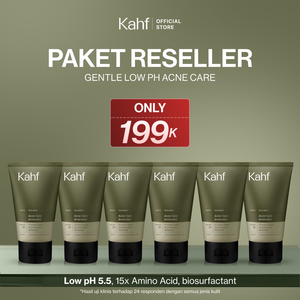 Jual [PAKET RESELLER FACE WASH SETAHUN] Kahf Amino Gel Face Wash 100 ml