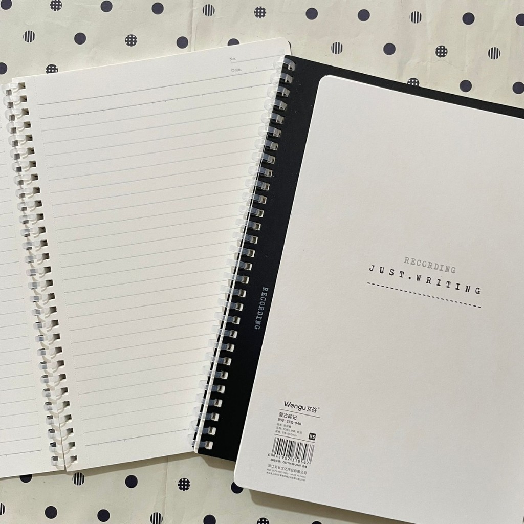 Jual Notes Wengu B5 Write Now Putih Hitam Coklat 29 Ring Buku Tulis ...