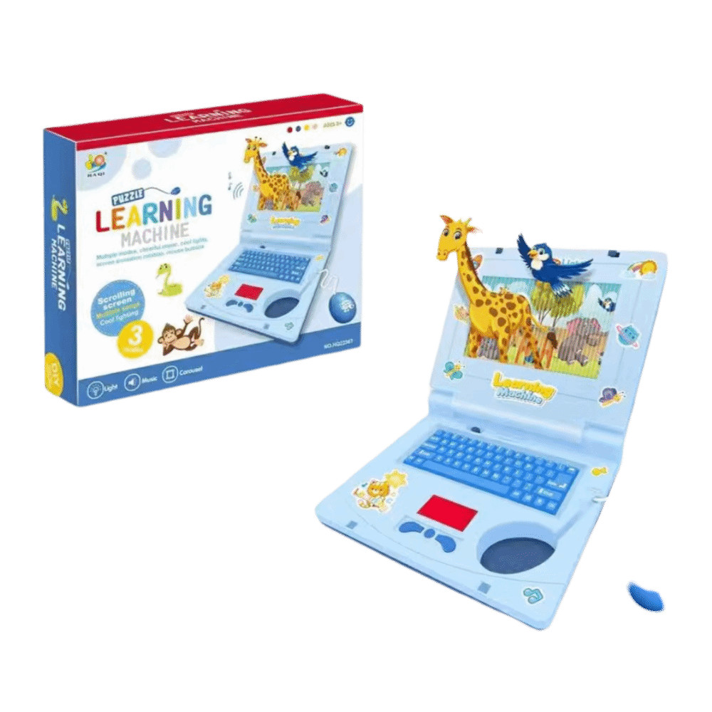 Jual Plastic Toddler Educational Laptop Battery LED Display Simulation ...