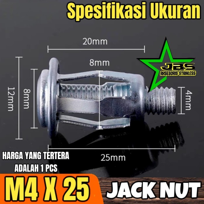 Jual SA99 JACK NUT METAL - RIVET NUT PLAT METAL MUR BAUT SEKRUP FISHER ...