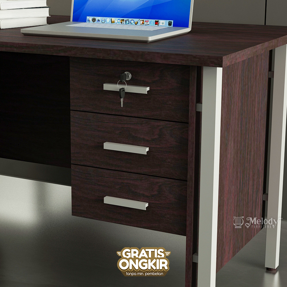 Jual Melody Furniture - Box Laci Meja Ferro Box 3 Drw Minirose Wood ...