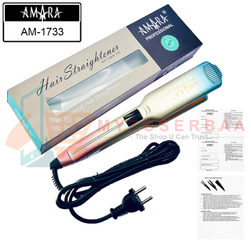 ( ) AMARA AM 1733 Ceramic Glide Floating Plate Hair Straightener Catokan Rambut MY