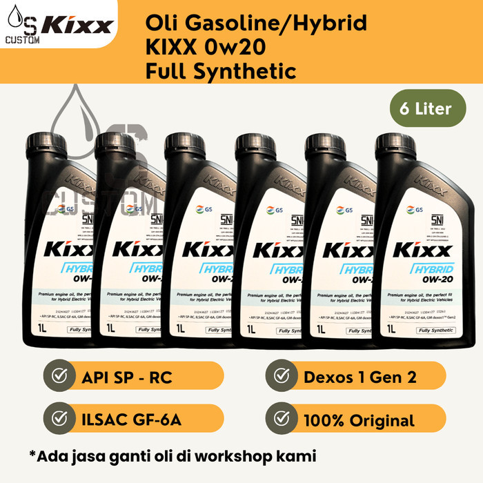 Jual Oli KIXX Hybrid 0w20 6L Full Synthetic Hybrid and Gasoline API SP ...