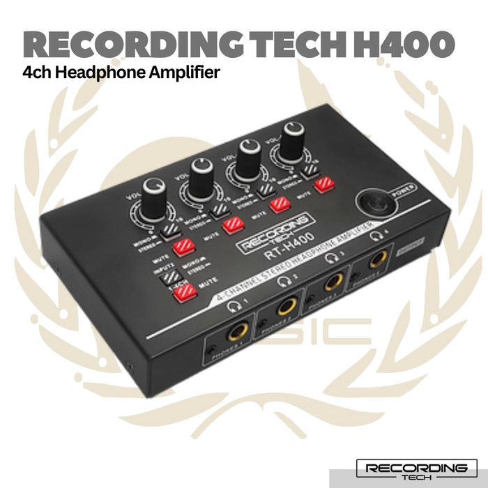 Jual Recording Tech RT-H400 - Headphone Amplifier Distributor 4 Channel ...