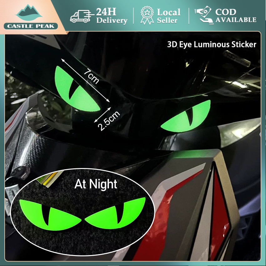 Jual Stiker Mata Kucing Luminous / Demon Eye Sticker Reflektif / Stiker ...