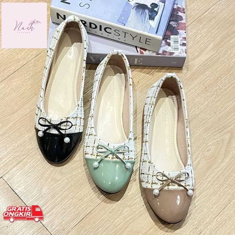 Jual Sepatu Korea / RE OFFICIAL STORE flatshoes motif pita latfrom soll ...