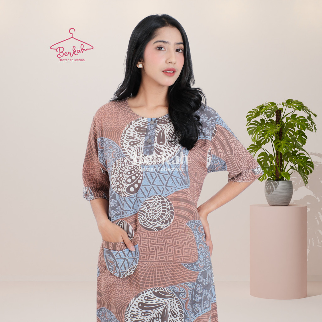 Daster Batik Rayon Busui Kancing Surya Teja