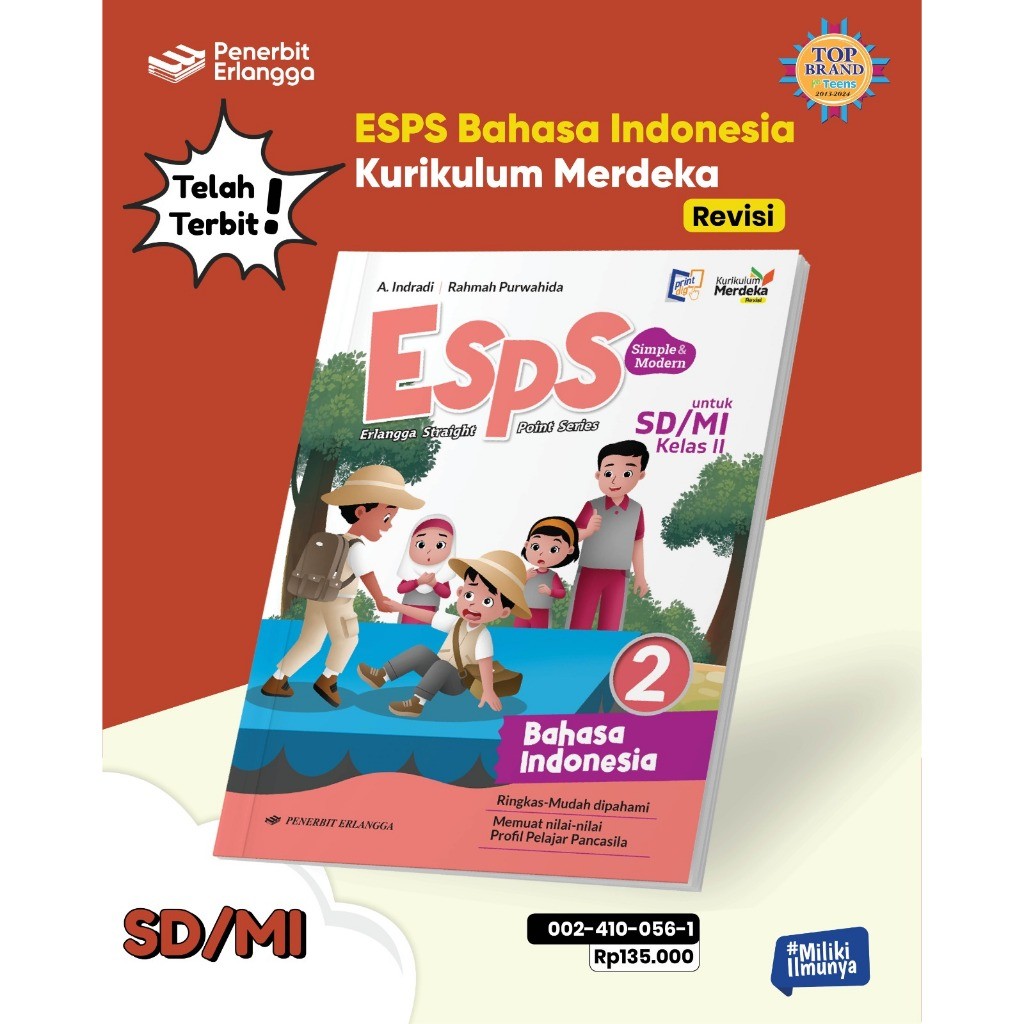 Jual [ Erlangga ] Buku ESPS Bahasa Indonesia Kelas 2 SD / MI ...