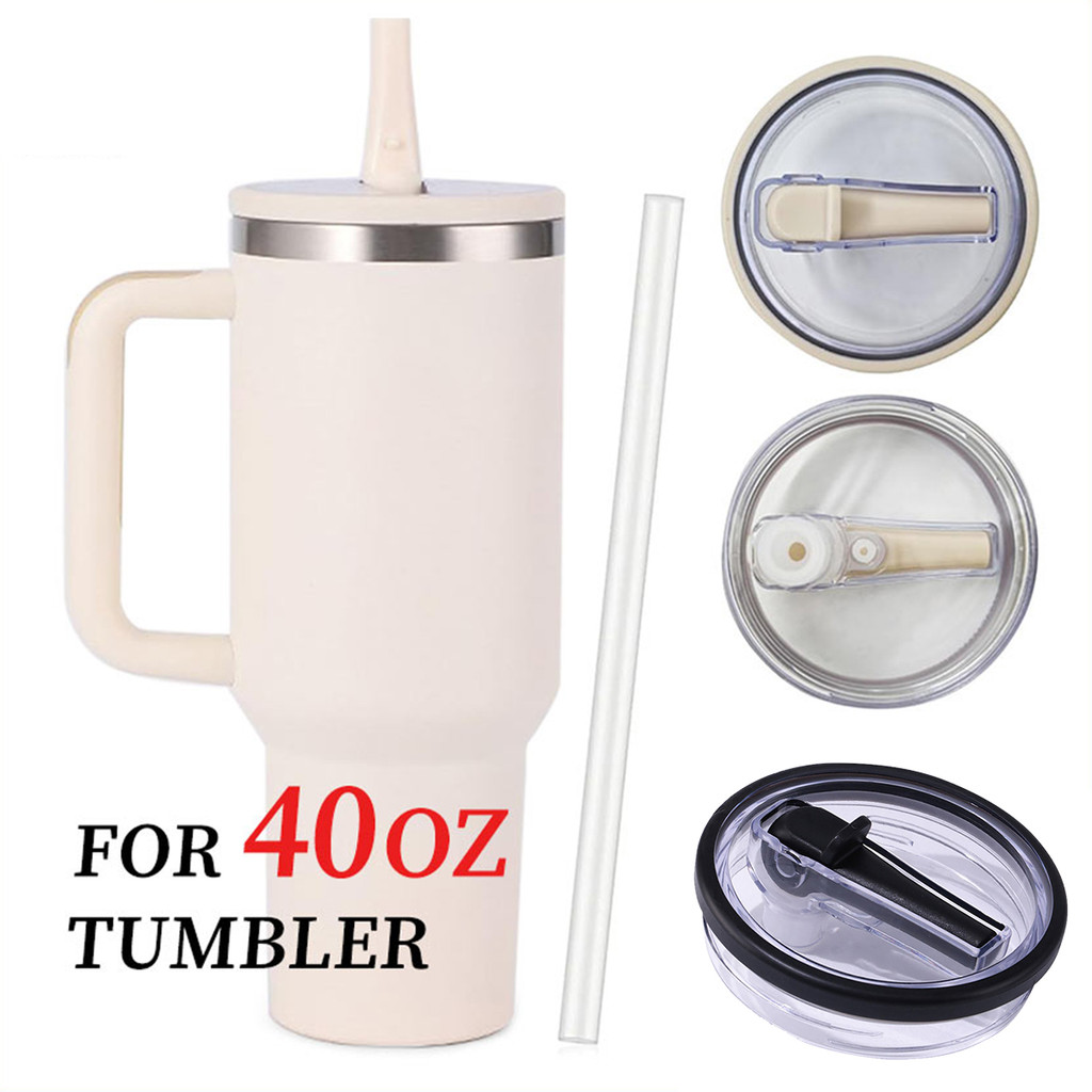Replacement Flip Straw Lid For 40oz Stanley Tumbler - Leak-Proof Lid Compatible With Stanley Quencher & H2.0 Tumblers