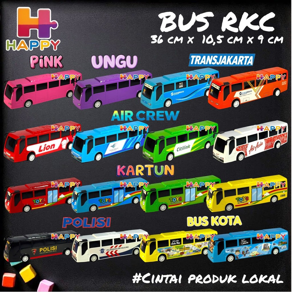 Jual COD MAINAN ANAK BUS MODIFIKASI RKC/ TRANSJAKARTA/ SIM/ POLISI ...