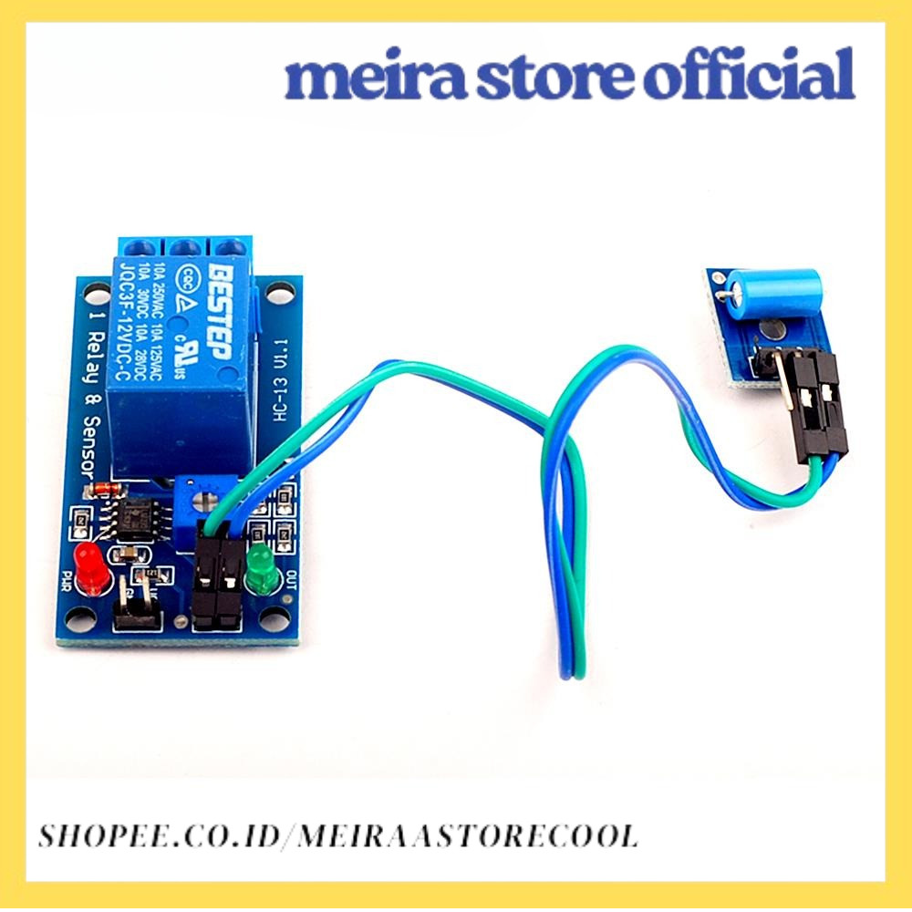 Jual 1 Channel 5V 12V Relay Module Vibration Sensor Module Alarm ...