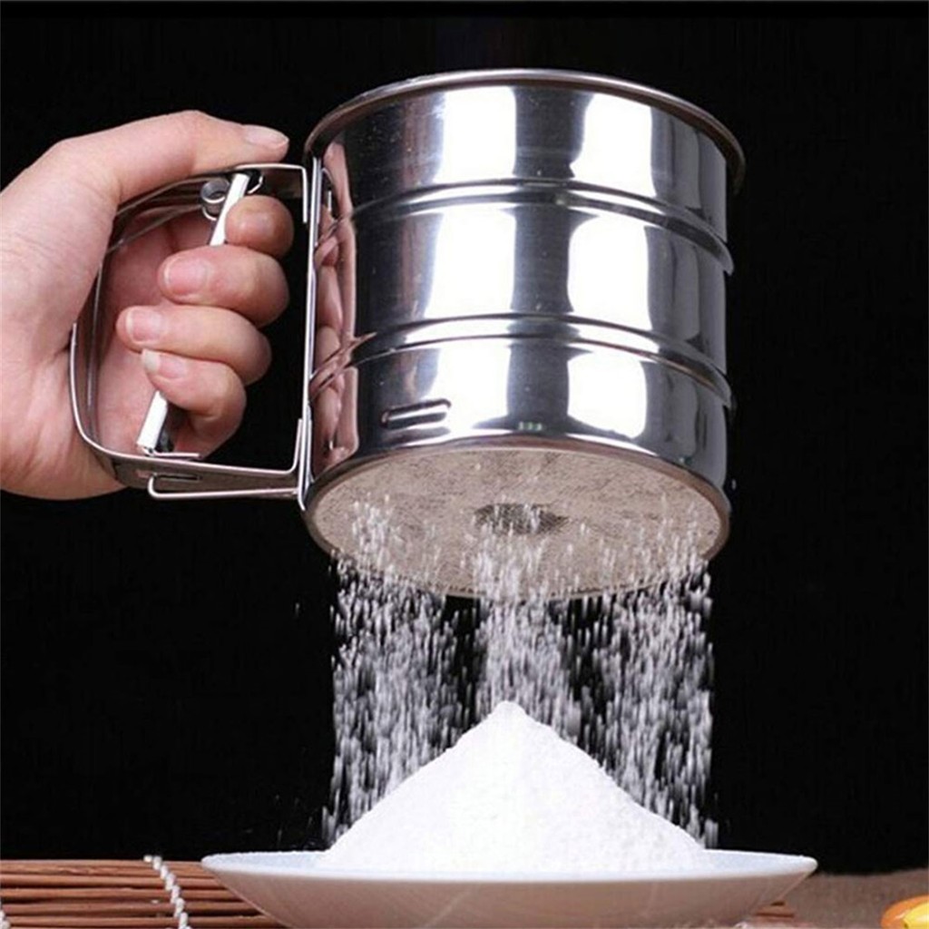 Jual Flour Sifter for Baking Stainless Steel Handheld Flour Sifter ...