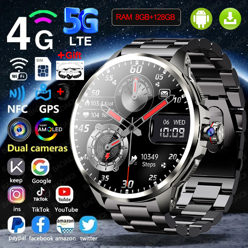 Jual 5G/4G All-Network Smart Watch 1.95 inch AMOLED 2100mah Battery 8GB ...