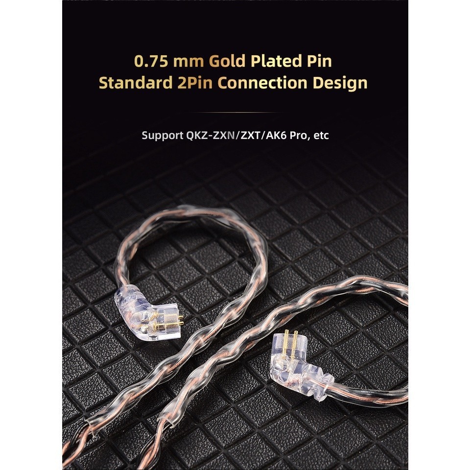 Jual QKZ T1 Cable Only Kabel IEM Upgrade 200 Cores 8 Strand FOR KZ QKZ ...