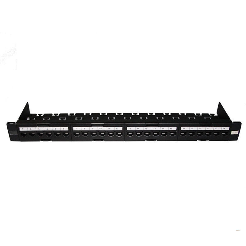 Jual 24 Ports UTP Cat 6A Network Patch Panel Rack Mounted 19 Inch RJ45 ...