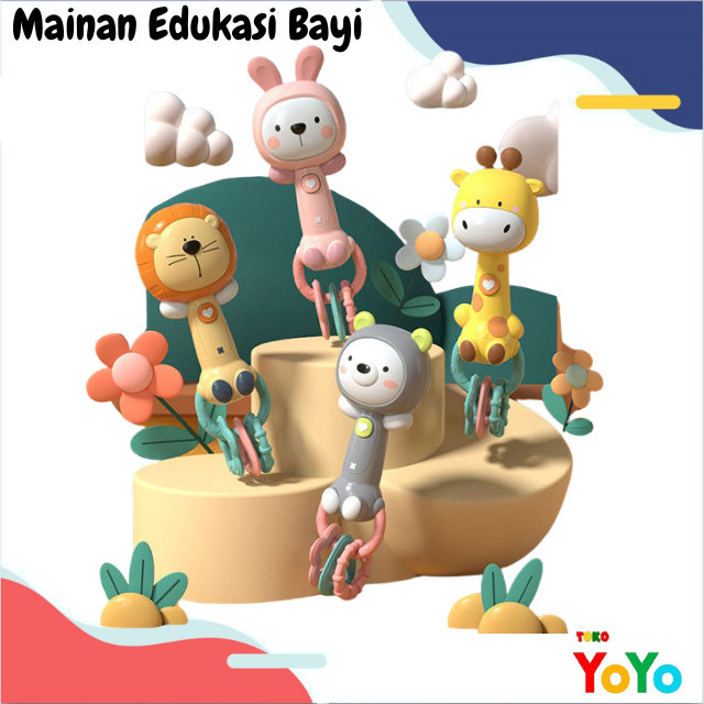Jual TokoYoyo Mainan Edukasi Anak Bayi Musik Rattle Kerincingan Gigitan