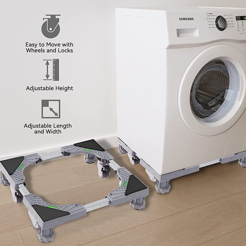 Jual Washing Machine Fridge Stand Adjustable Base Movable Universal ...