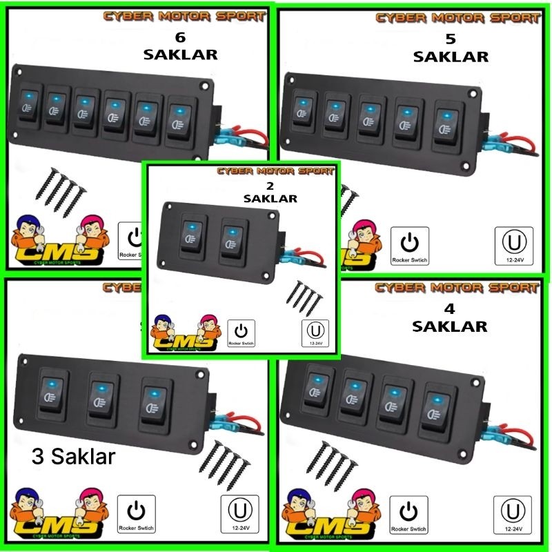 Jual Saklar mobil 12v 24v switch on off universal. switch speaker musik ...