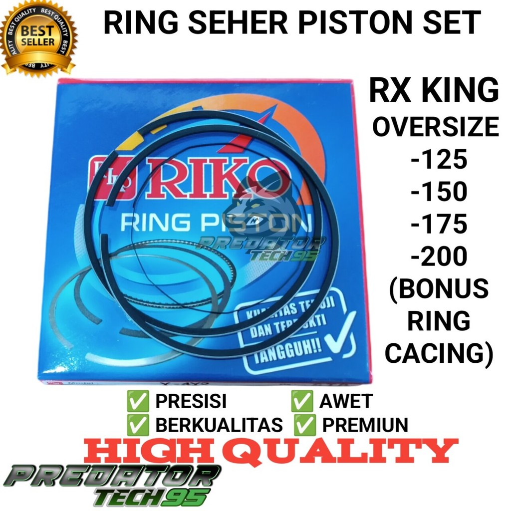 Jual RING PISTON SEHER RIKO RXK RXKING RX KING OVERSIZE STD 25 50 75 ...