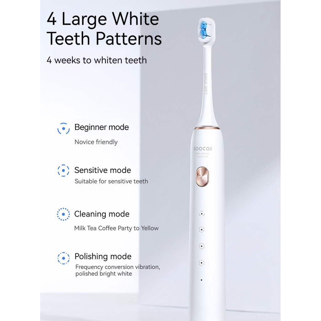 Jual Soocas X S Adult Sonic Electric Smart Toothbrush Ipx Waterproof Days Battery Life