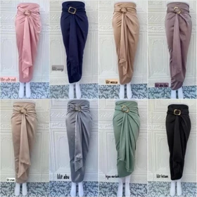 Rok Lilit Polos Satin PREMIUM Wrap Skirt Rok Lilit Polos Rok Lilit Satin Wrap Skirt