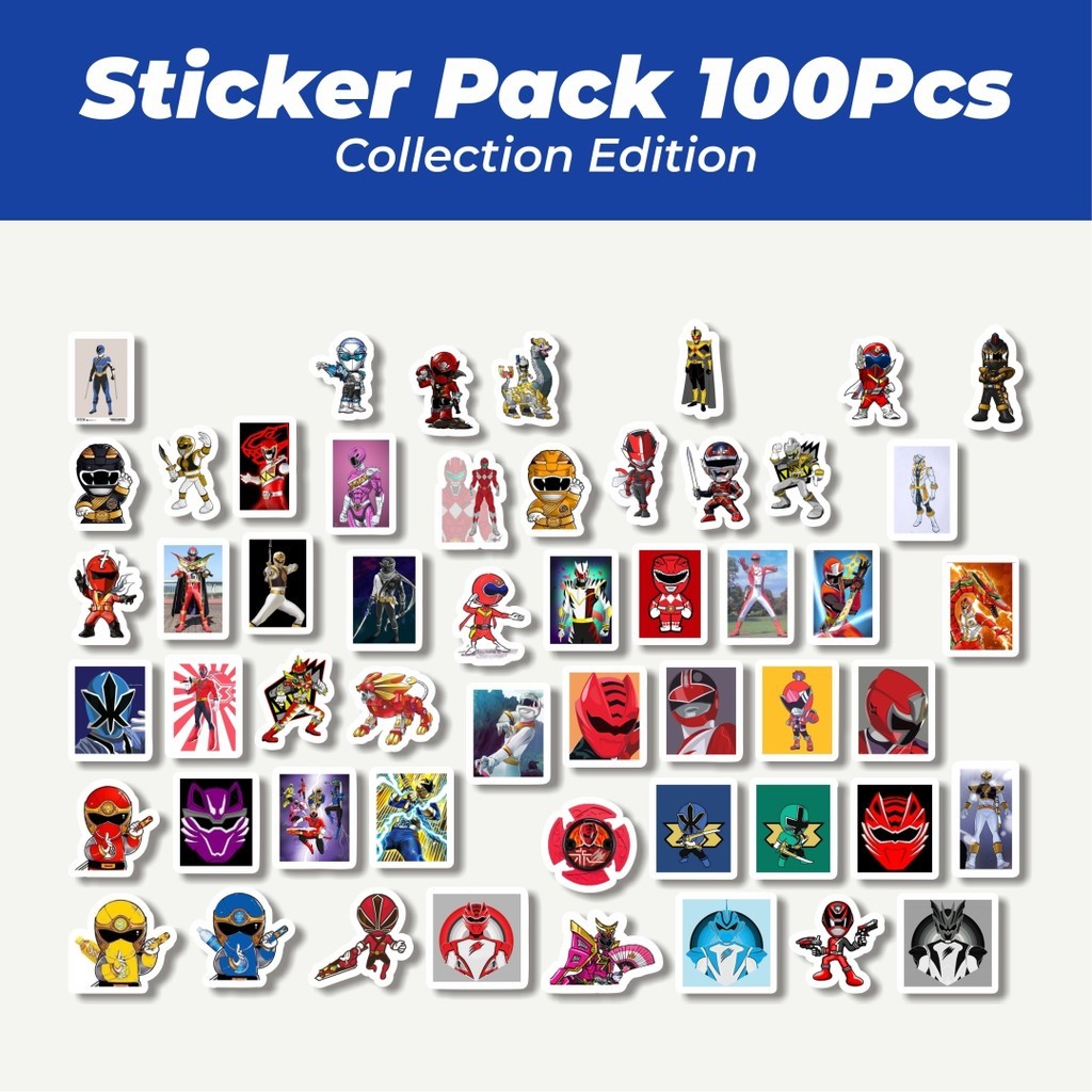 Jual Hot Stiker Power Ranger 2 Lucu Anti Air Stikers Berperekat ...