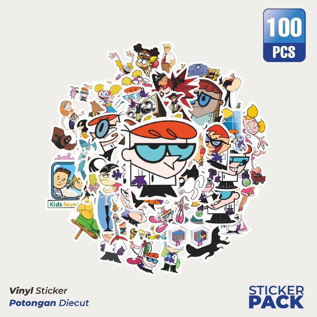 Jual Super Hemat! 100 PCS Sticker Dexter's Laboratory Sticker ...