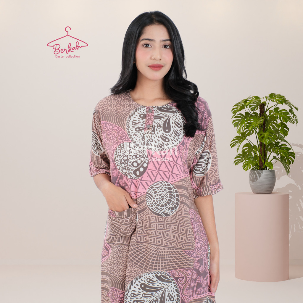 Daster Batik Rayon Busui Kancing Surya Teja