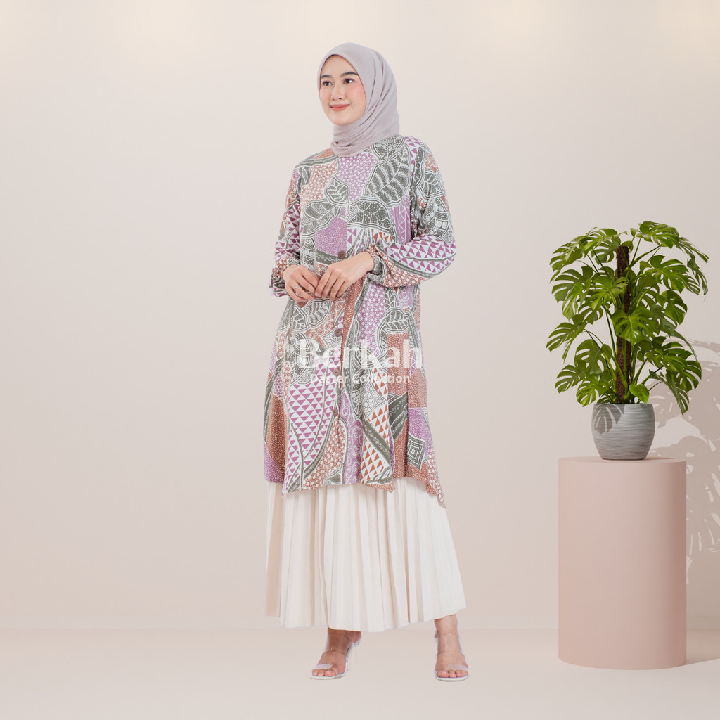 Atasan Batik Tunik Modern Rayon Surya Teja 2