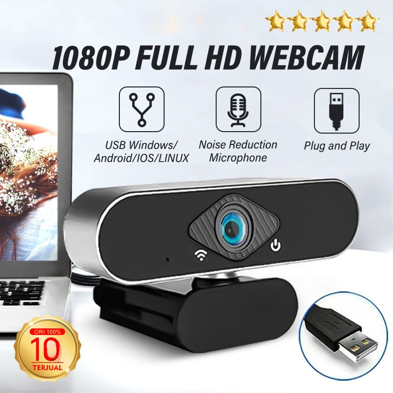 Webcam PC Laptop 1080P USB Kamera Full HD Live Broadcast Video Meeting  Camera not Logitech Jovitech CM08