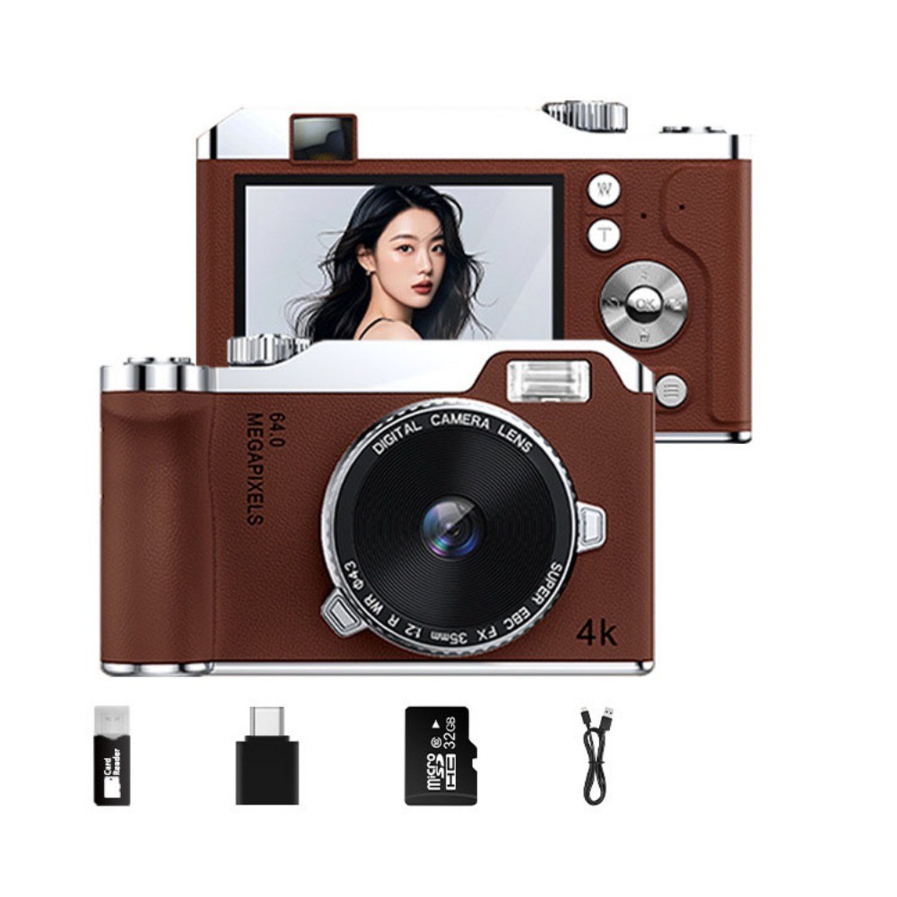 Jual Front/Rear Dual Camera 4K HD Digital Camera Autofocus 2.4 Inch ...