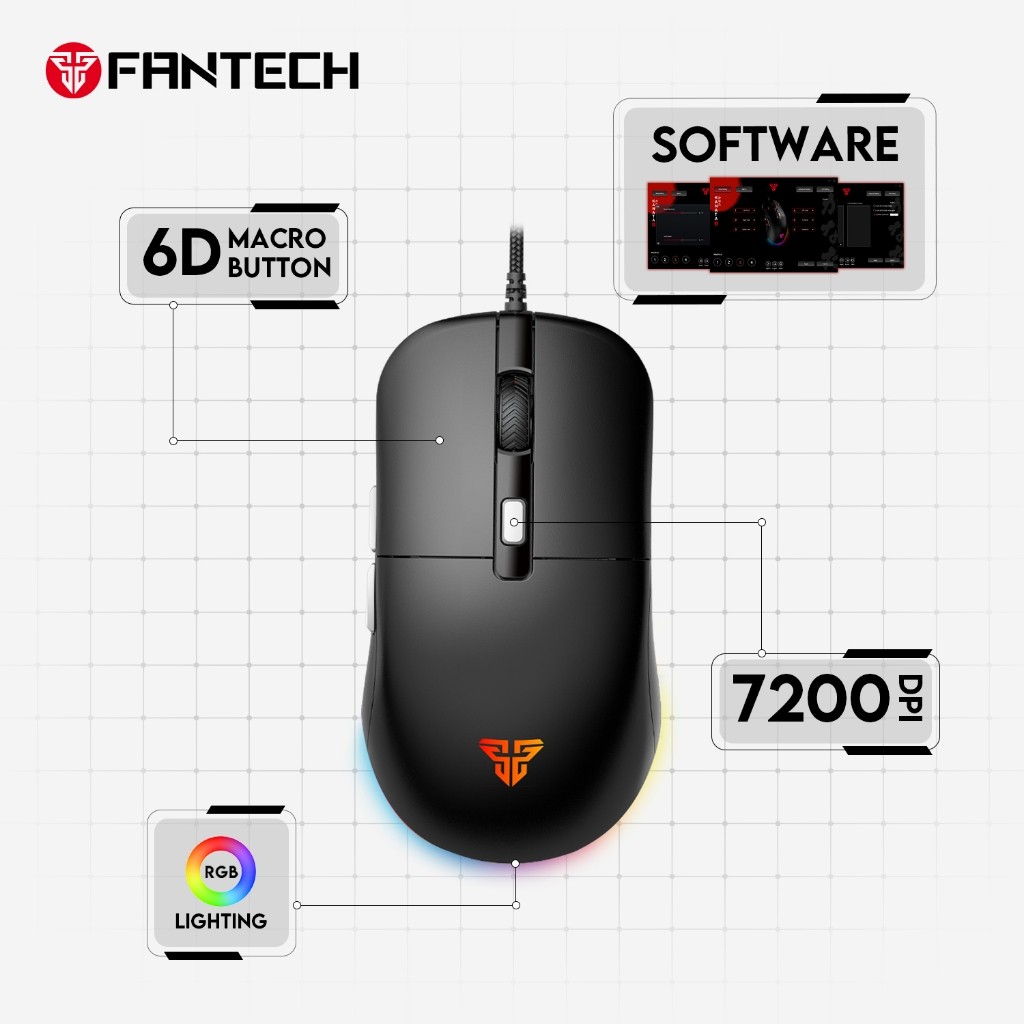 Jual Fantech Kanata VX9 VX9S Series VX-9 VX-9S Mouse Gaming Macro ...