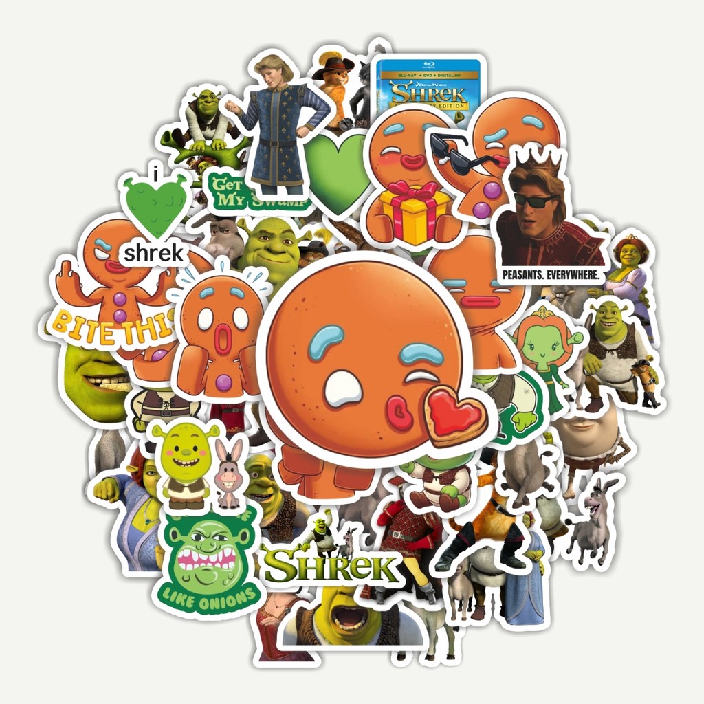 Jual Sticker Pack Stiker Dreamworks Series Shrek Character Mix 2 ...