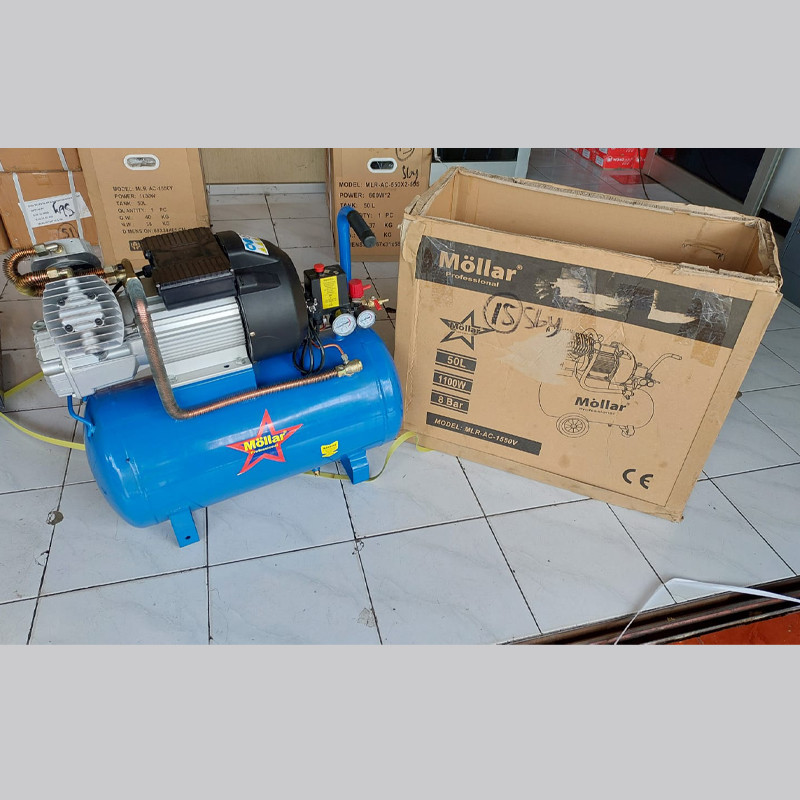 Jual Kompresor Angin MOLLAR AC-1550V 50 Liter 1,5 HP Air Compressor Oli ...