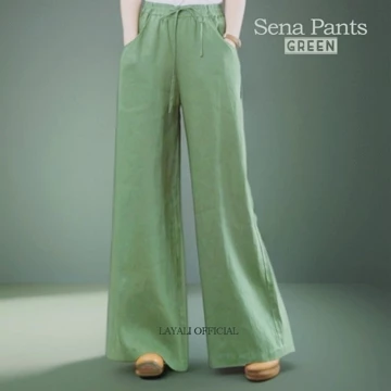 Celana Kulot Wanita Sena Polos Allsize Fit To Xxxxl Linen Premium