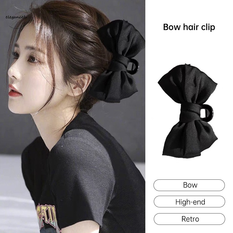 Jual Jepit Rambut Pita Hitam Jepit Rambut Besar Jepit Rambut Gaya Putri ...