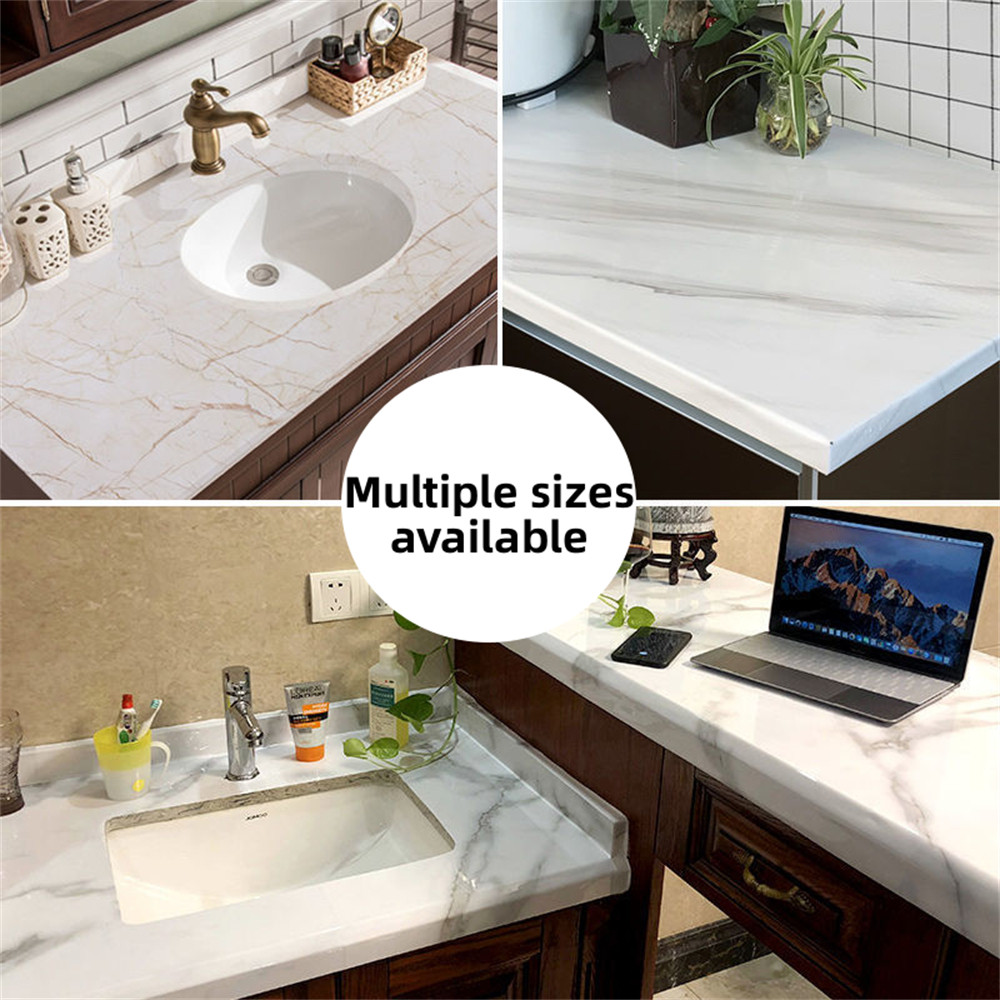 Jual 40/60/80cm*5m Marble Self Adhesive Wallpaper Wall Stickers