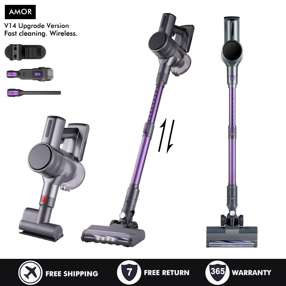 Jual V14 Handheld Cordless Vacuum Cleaner 250W 28kPa Suction Power ...