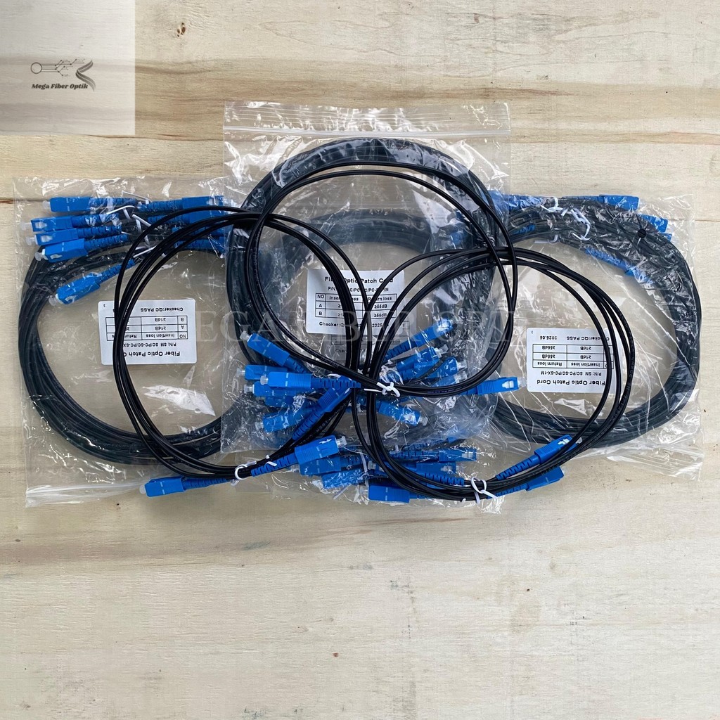 Jual Kabel patchcord 1M Hitam tipe G652D | Patchcord Outdoor SC UPC 1 ...