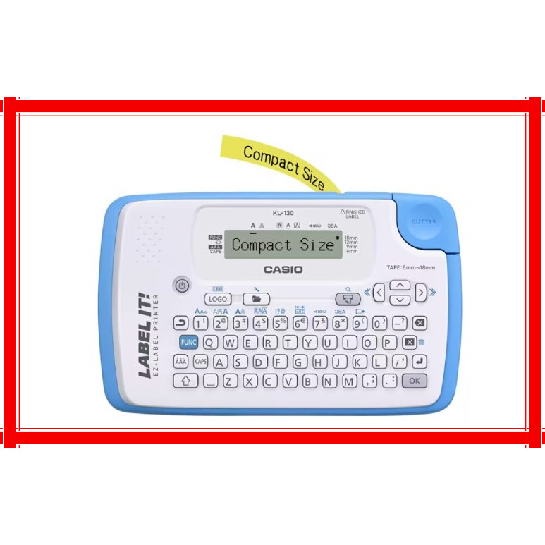 Jual Casio KL-130 Label Printer QWERTY Kompak Cetak 3 Baris, 8 Font, 60 ...